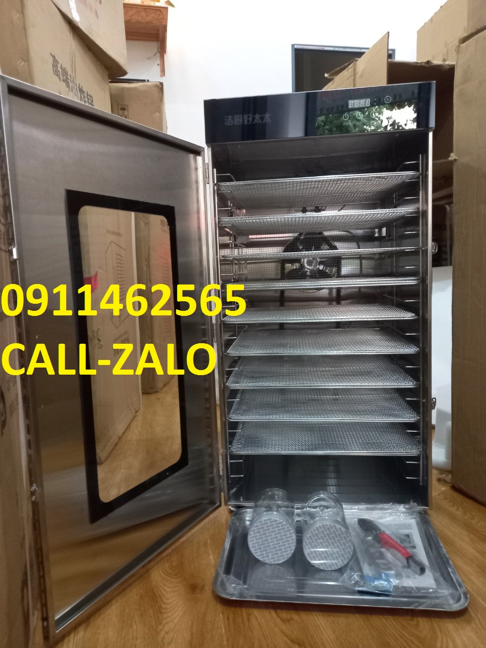 Máy sấy thực phẩm 20 tầng QG-B20 thế hệ mới-máy sấy hoa quả-sấy thịt cá 20 khay inox 100%-(hình ảnh thật không đánh giá ảo) bảo hành 1 năm