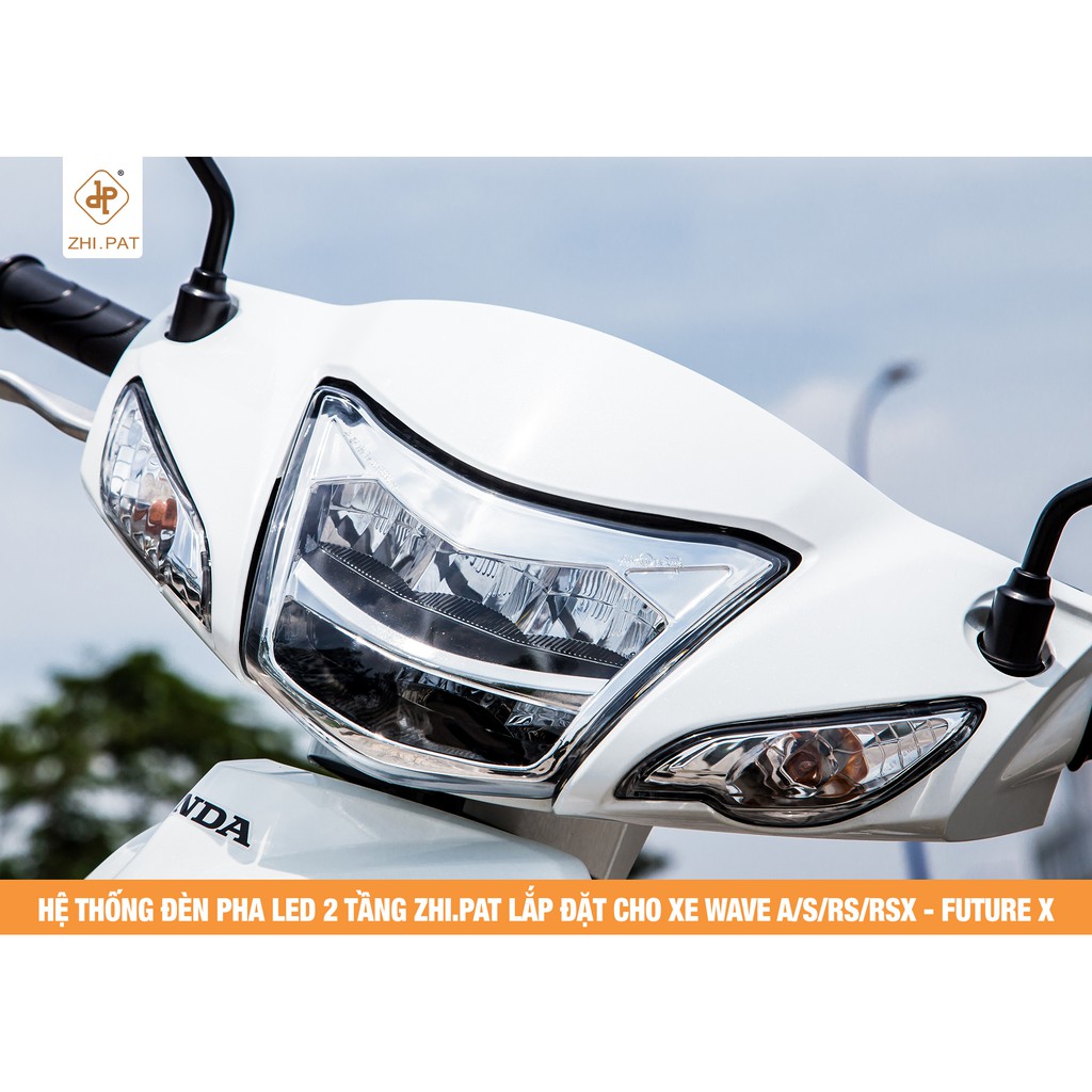 Chóa Đèn led 2 tầng WAVE A/S/RS/RSX Viền Đen ZHIPAT ( đèn led cao cấp )