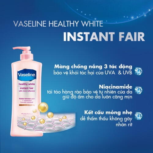 Sữa dưỡng thể trắng da Vaseline 350ml/chai