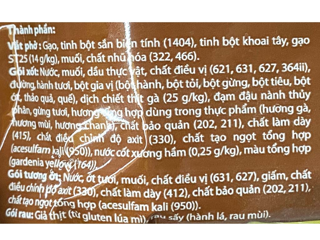 Combo 10 gói phở Cung Đình (gói 68g)