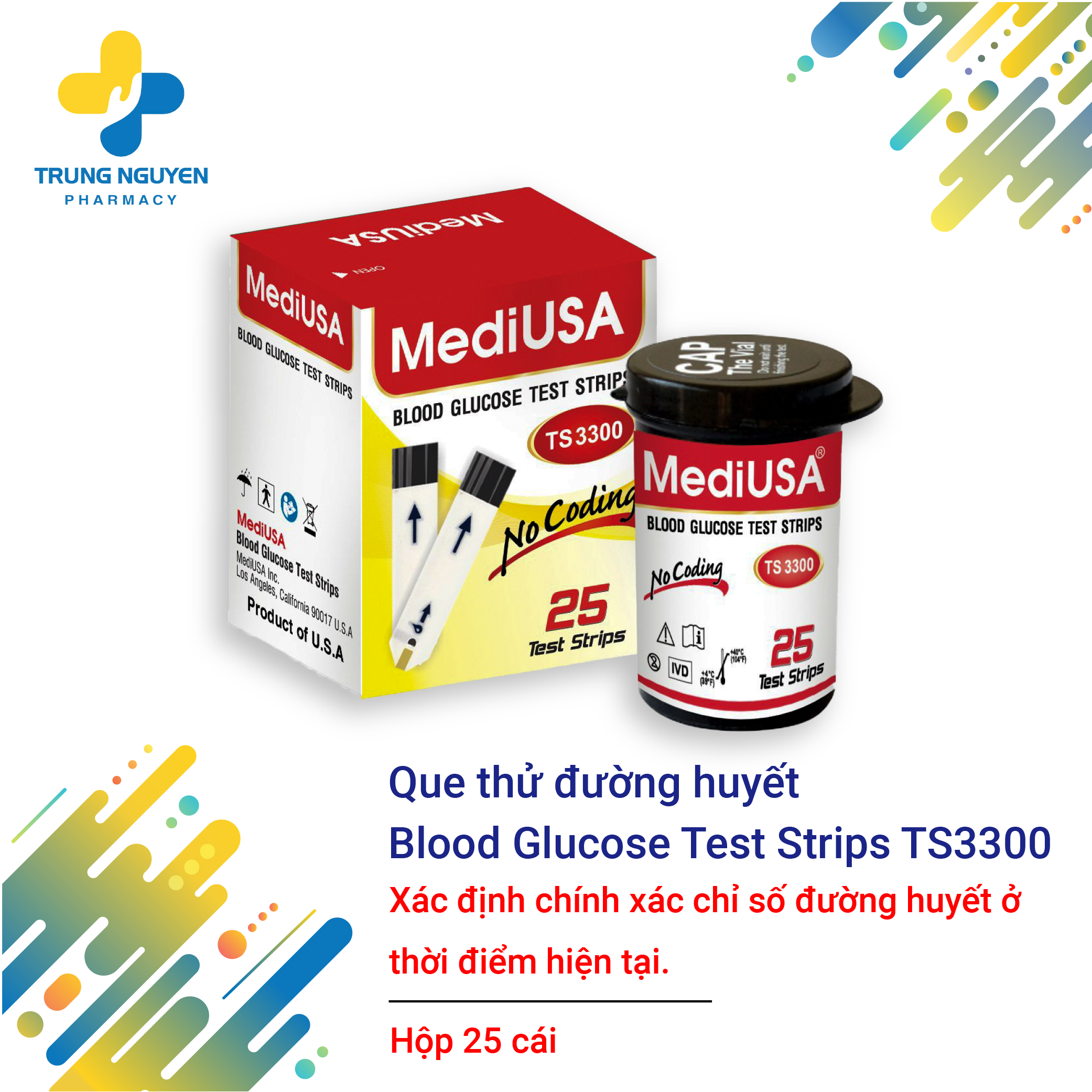 Que thử đường huyết MediUSA | TS 3300