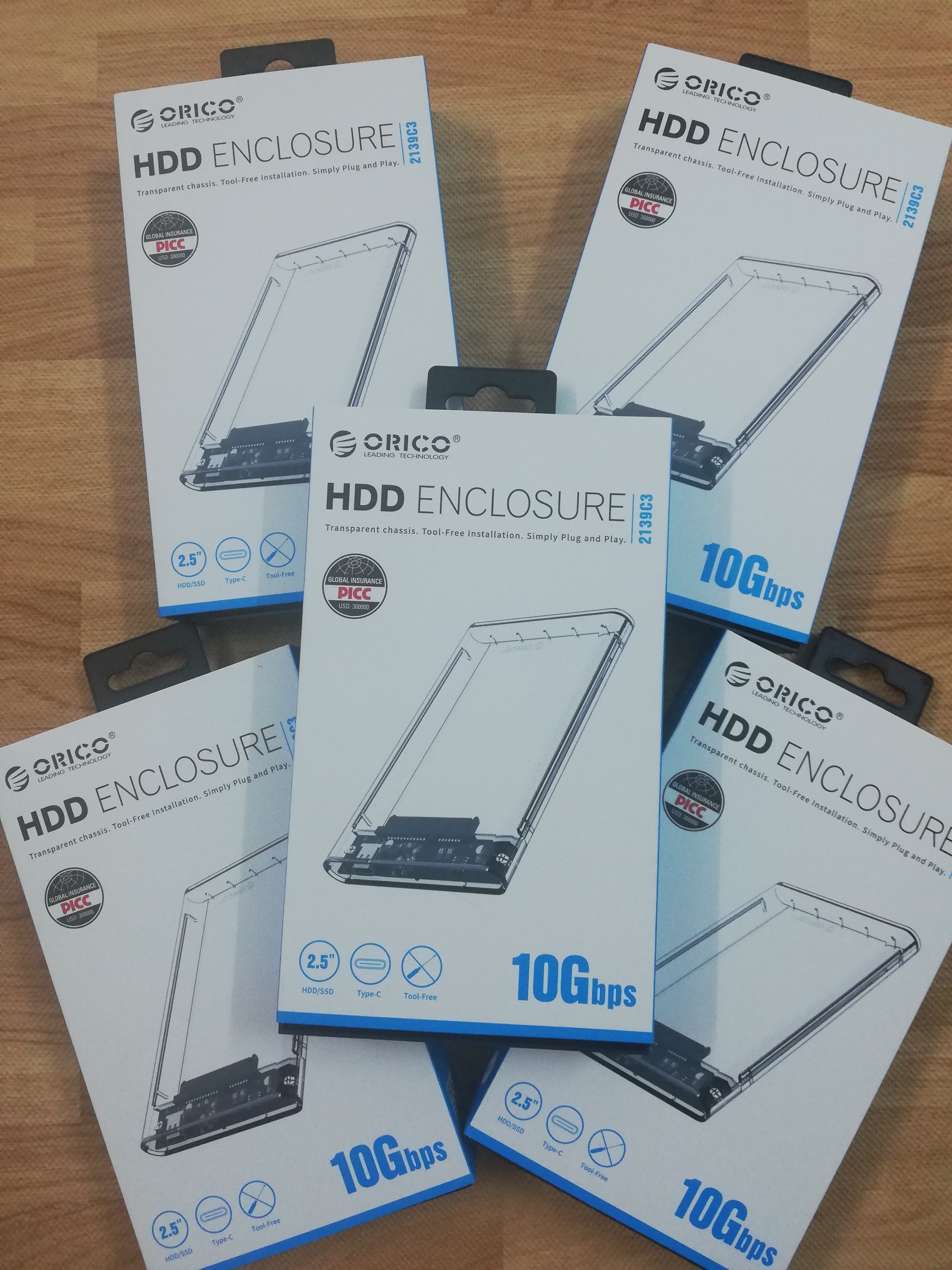 [HCM]Hộp gắn ổ cứng Orico chuẩn Type C Usb 3.1 Gen2 2.5