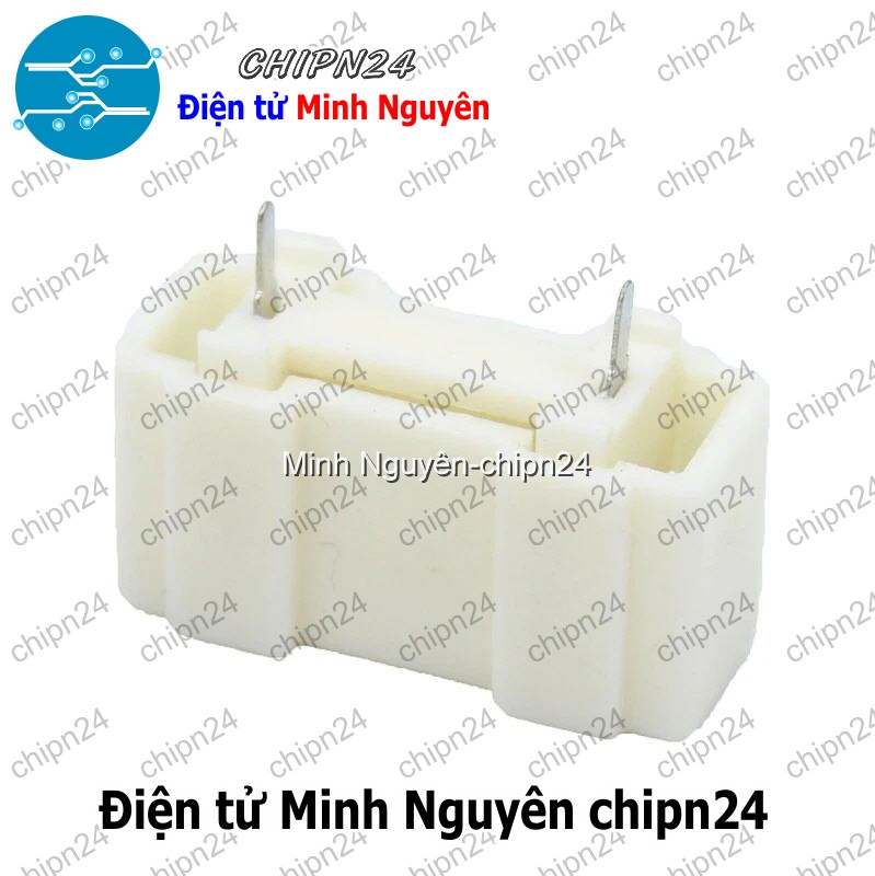 [3 cái] (F179.1) Đế Cầu Chì 5x20mm Trắng - HH000943