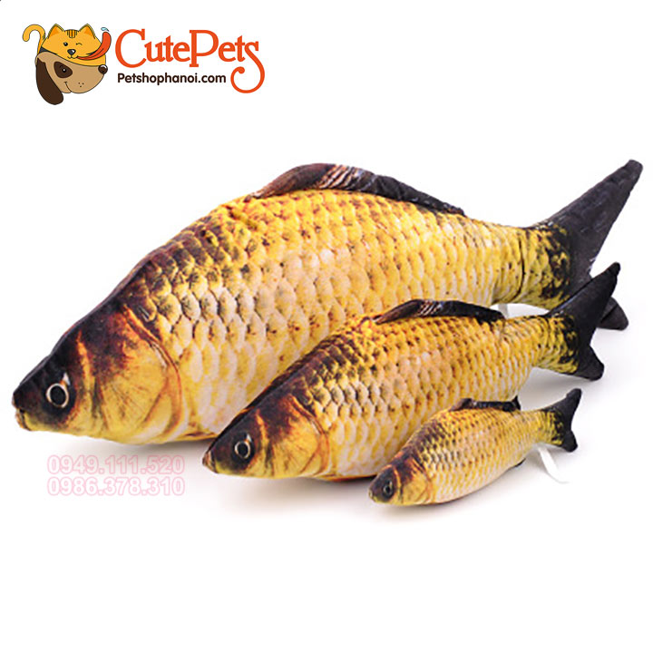 Đồ chơi Cá chép bông cho mèo - CutePets