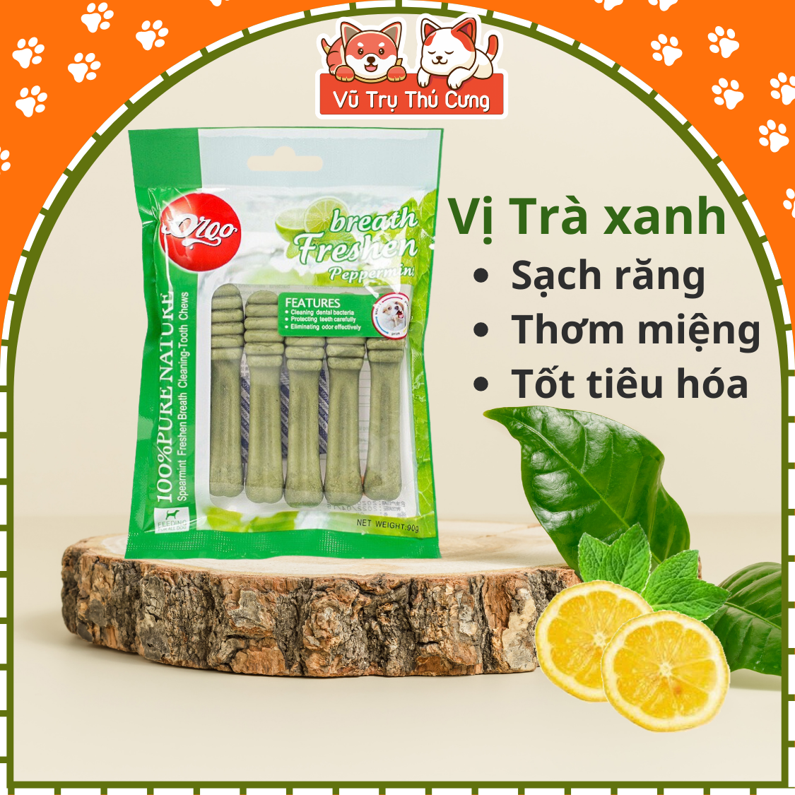 Xương gặm sạch răng cho Chó ORGO - Xương gặm bánh thưởng giúp sạch răng thơm miêng, bổ sung canxi