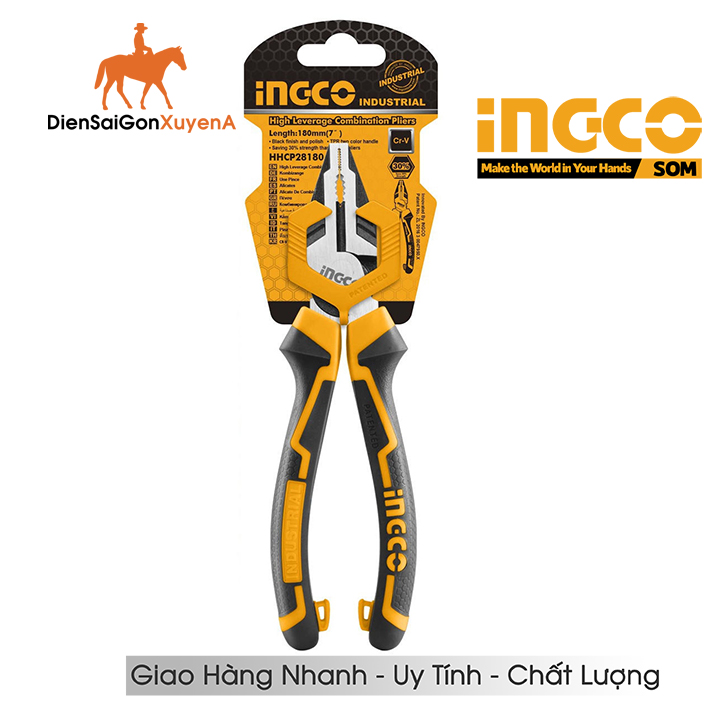 Kềm răng cao cấp thép crv 8 inch 200mm ingco hhcp28200 - điện sài gòn xuyên á
