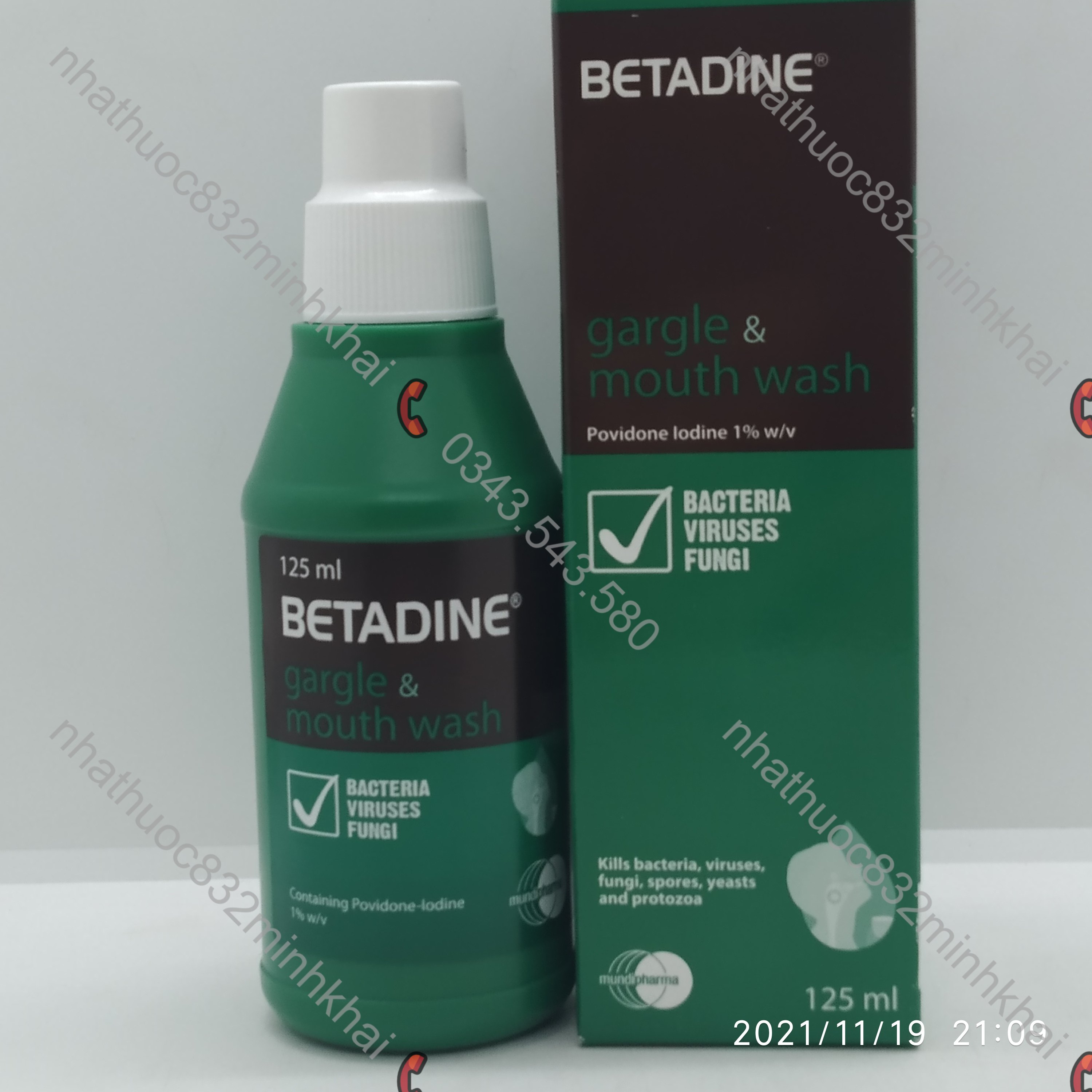 Nước súc miệng BETADINE chai 125ml