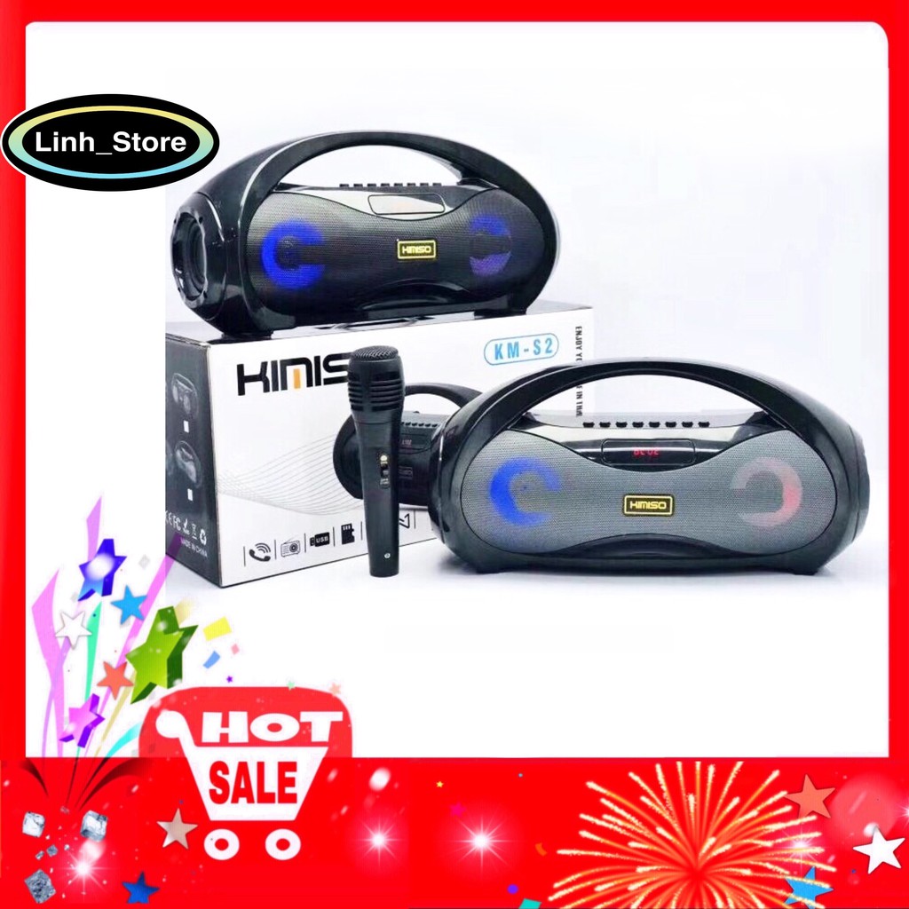 Loa Bluetooth KiMiSo KM - S2, tặng kèm Mic có dây