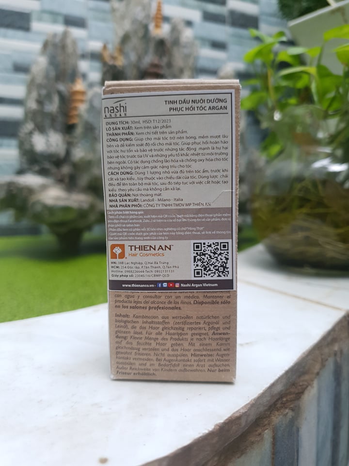 [NASHI CHÍNH HÃNG] TINH DẦU DƯỠNG TÓC NASHI ARGAN OIL 30ML