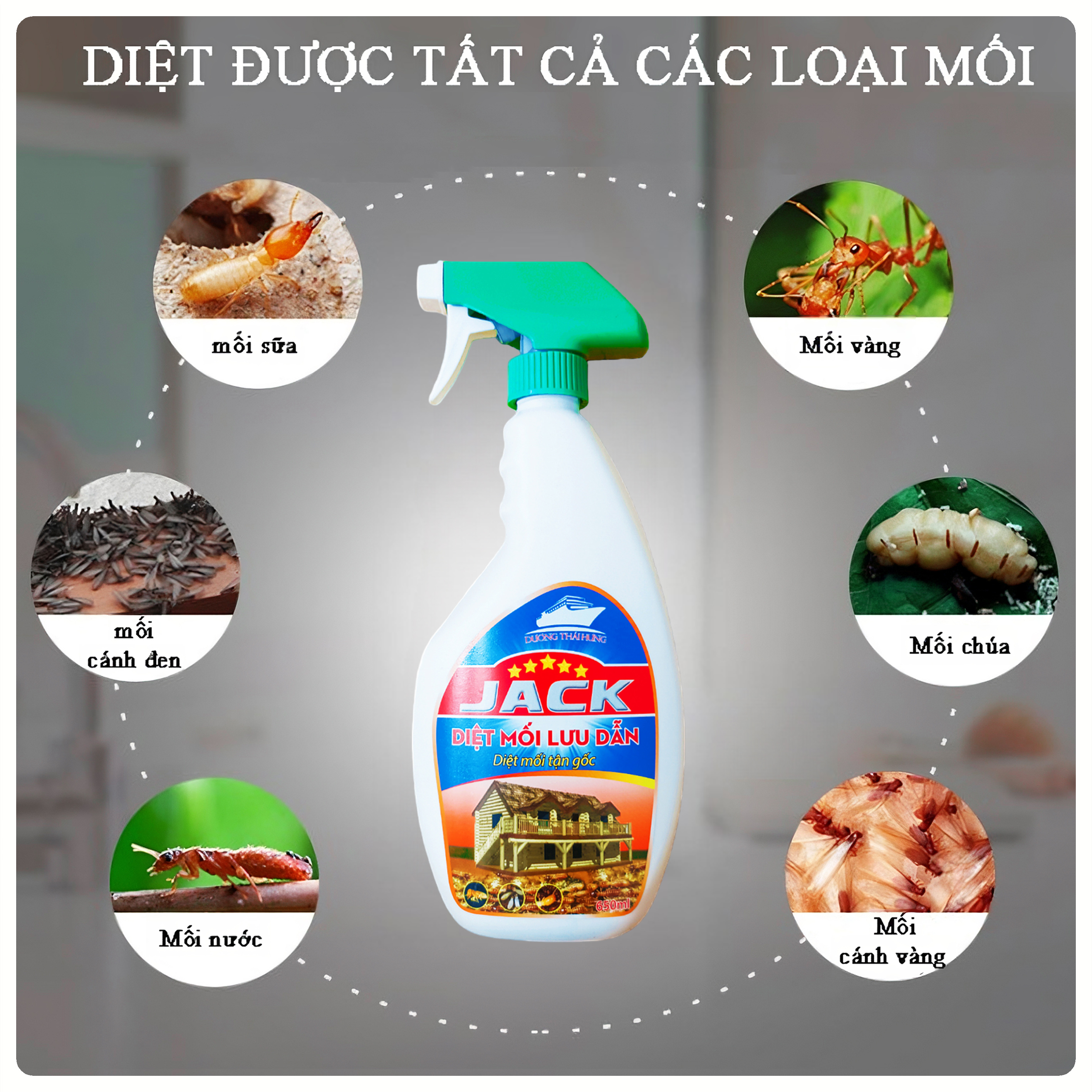 Diệt Mối Tận Gốc Siêu Mạnh Jack 650ml
