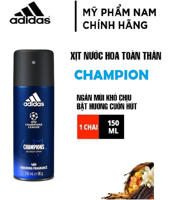 Xịt khử mùi toàn thân cho nam Adidas Champion Enduring Fragrance - 150 ml
