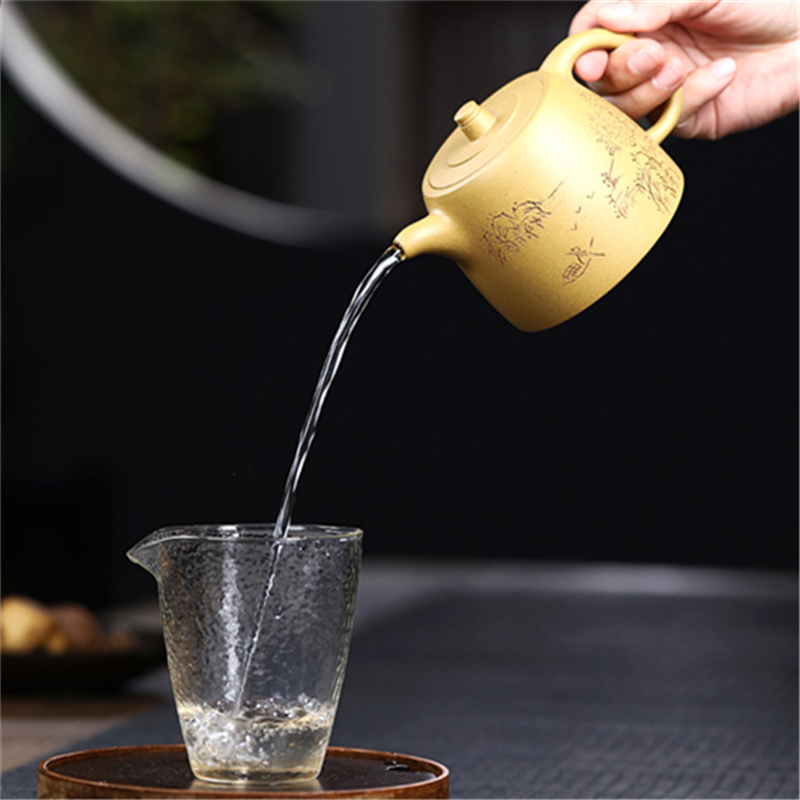 Ấm Tử Sa Nghi Hưng Tỉnh Lan Sơn Thủy 280 ml (Hoàng Kim Đoạn Nê)