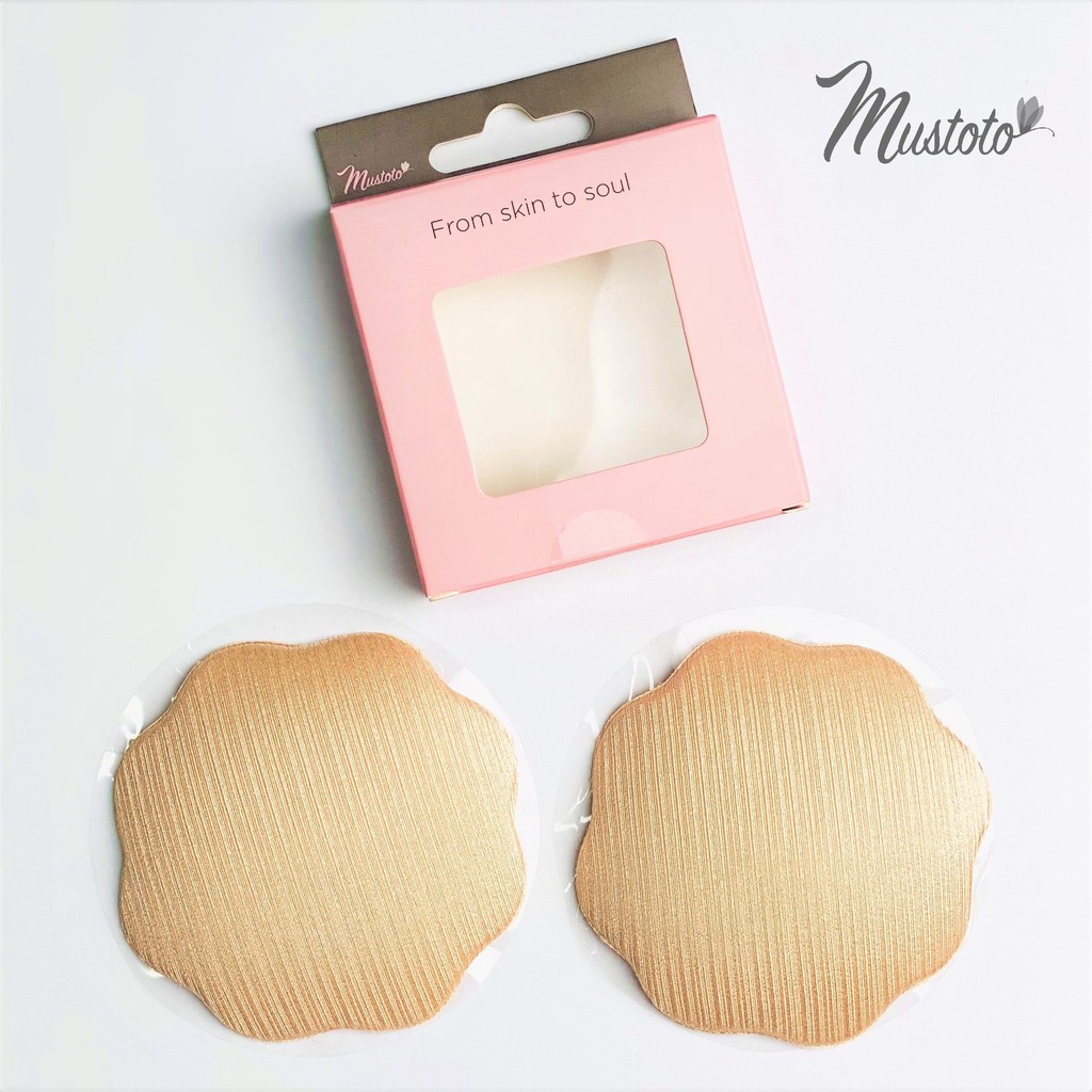 Miếng Dán Ngực Nhũ Hoa (Đầu Ti) Vải Mustoto (1 cặp)