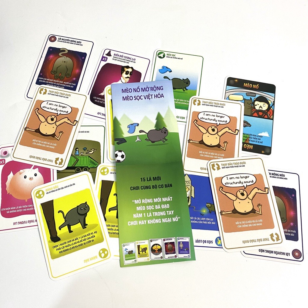 Combo Mèo Nổ + 6 Bản Mèo Nổ Mở Rộng Tiếng Việt - Boardgame Exploding Kittens