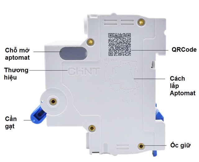 CB , Aptomat 1 pha và 2 pha dòng  định mức 1A chống quá tải, chống cháy cho máy phun sương con gà,máy tạo độ ẩm nhà yến!