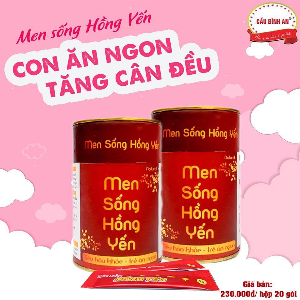 Men sống hồng yến Cầu Bình An (hộp 20 gói)