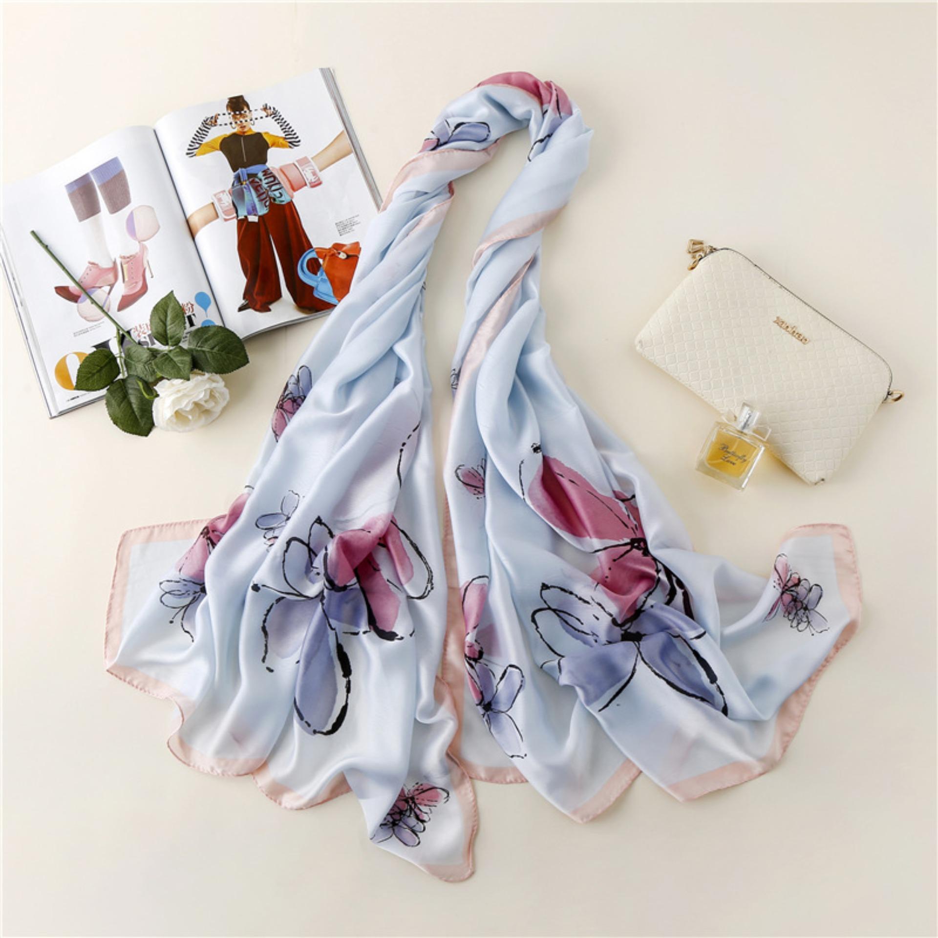 Khăn choàng lụa thời trang cao cấp DS103 - Size 90cm X 180cm