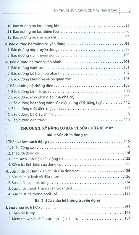 Kỹ Thuật Sữa Chữa Xe Máy Nâng Cao