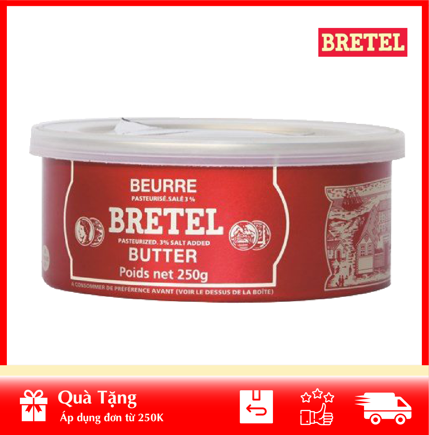 [HÀNG CÔNG TY NHẬP KHẨU] Bơ Bretel Nhập Khẩu Đồng Tiền Pháp