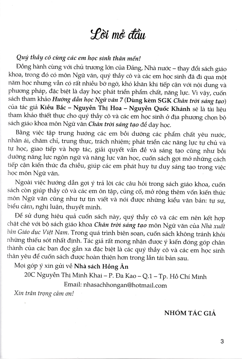 Sách Tham Khảo - Hướng Dẫn Học Ngữ Văn Lớp 7 - Tập 2 (Dùng Kèm SGK Chân Trời Sáng Tạo) - (HA) - Newshop