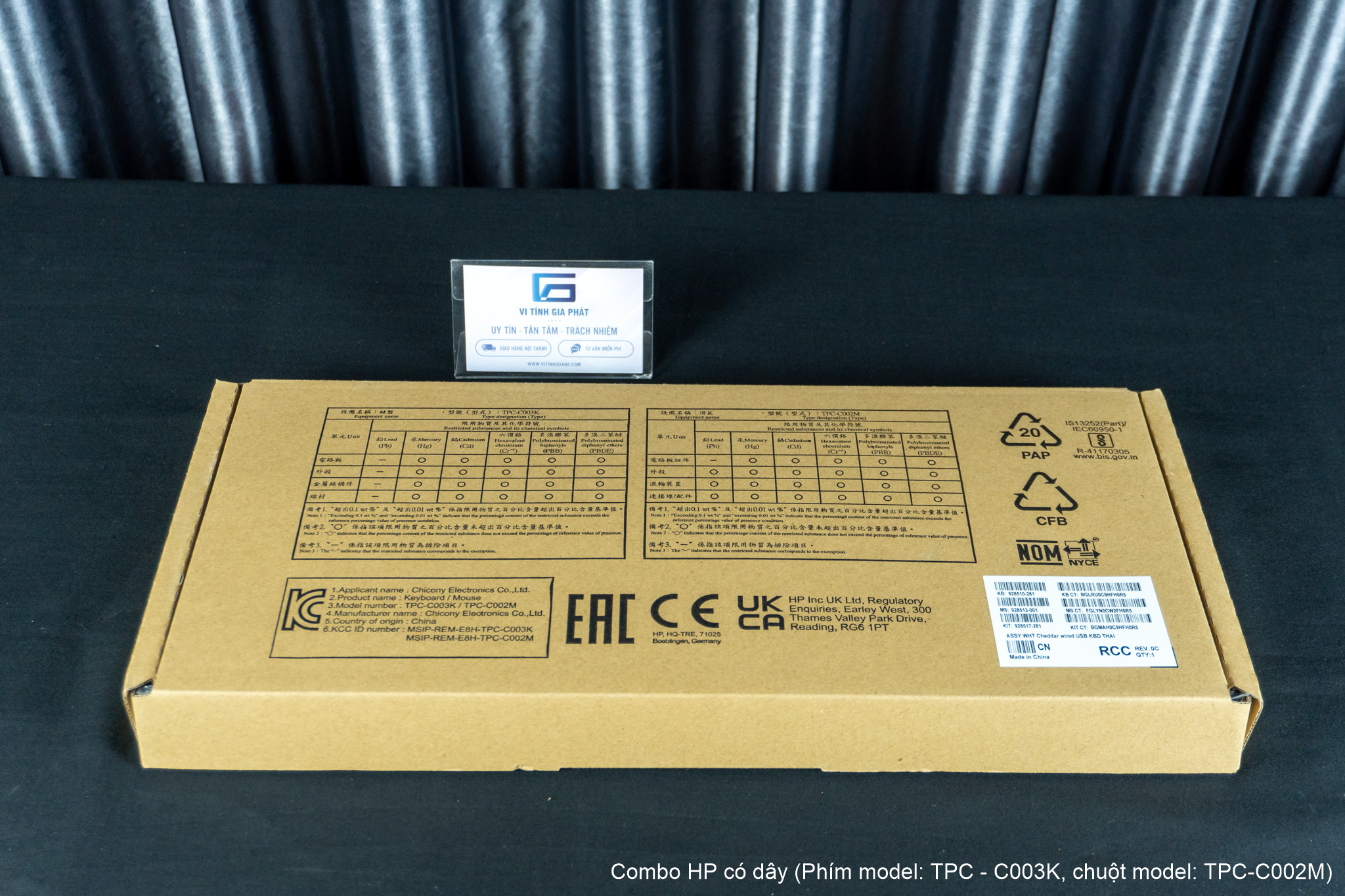 Combo Phím Chuột Máy Tính HP (Phím TPC-C003K / Chuột TPC-C002M) - New 100%, BH 12T