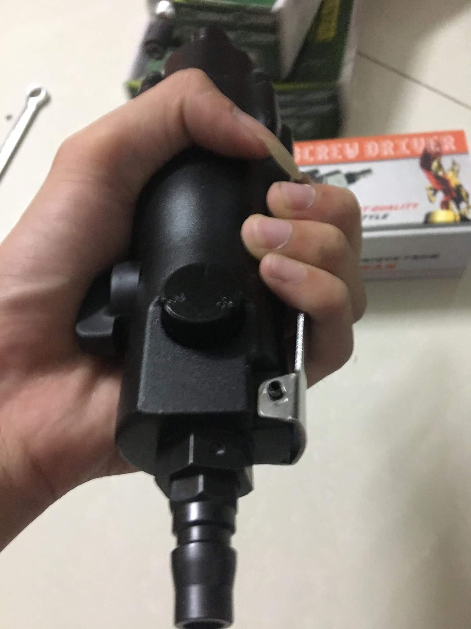 Máy bắn vít mini màu đen thương hiệu Knight Có Búa