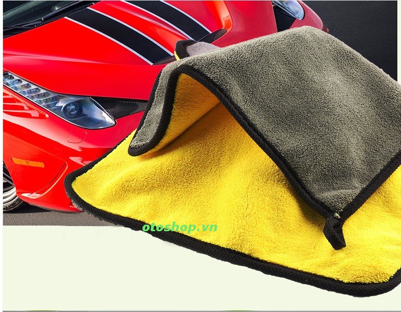 [HCM]Bộ 3 khăn lau xe Microfiber siêu dày siêu hút nước