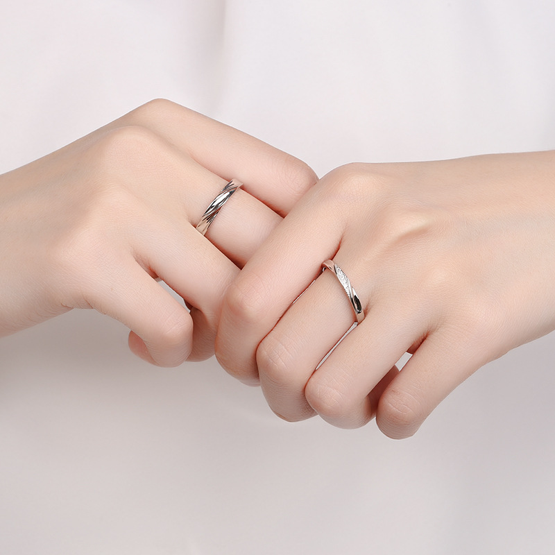 Nhẫn Đôi Bạc Dreamsilver, Nhẫn Cặp Javes Ring Chỉnh Được Size ND006