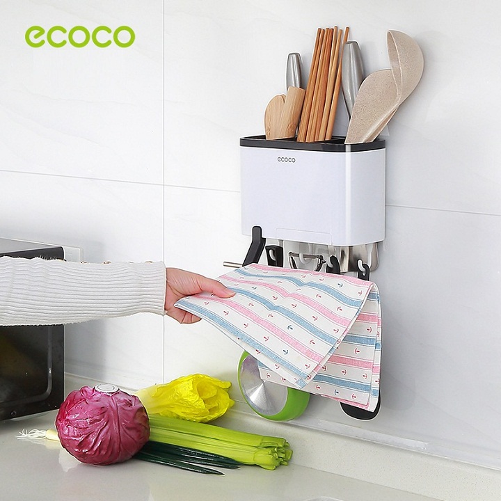 Kệ nhà bếp đa năng cắm dao đồ dùng  ecoco 1801 dán tường
