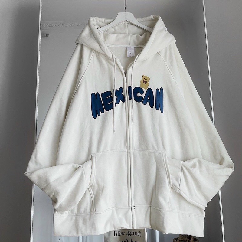 Áo khoác hoodie mũ khóa mexican chất nỉ da cá siêu đẹp mũ có dây rút siêu tiện lợi-ch