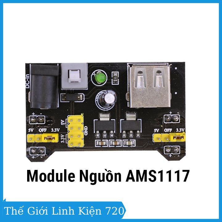 Combo module nguồn AMS1117 3V3-5V và board test MB-102