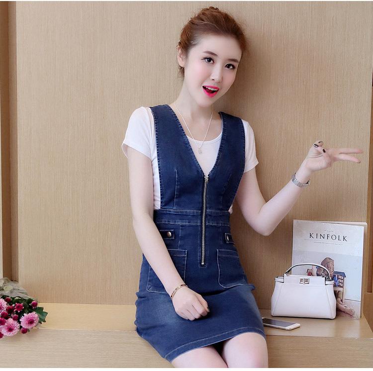 Đầm Yếm Jeans Nữ D698  (KHÔNG KÈM ÁO THUN)