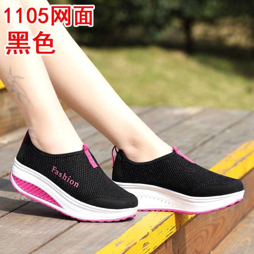 Mẫu Mới Mùa Hè Giày Lười Nữ Giày Lưới Giày Thể Thao Cho Nữ Giày Lười Mặt Lưới Thoáng Khí Giầy Nữ Đế Dày Giày Độn Đế giá rẻ