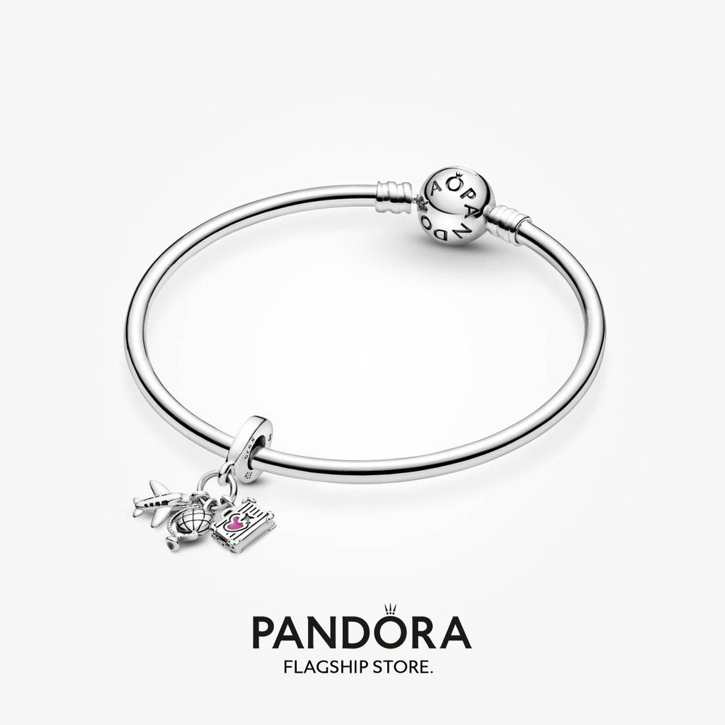Hot 2023 Pandora Airplane, Globe & Suitcase Dangle Charm