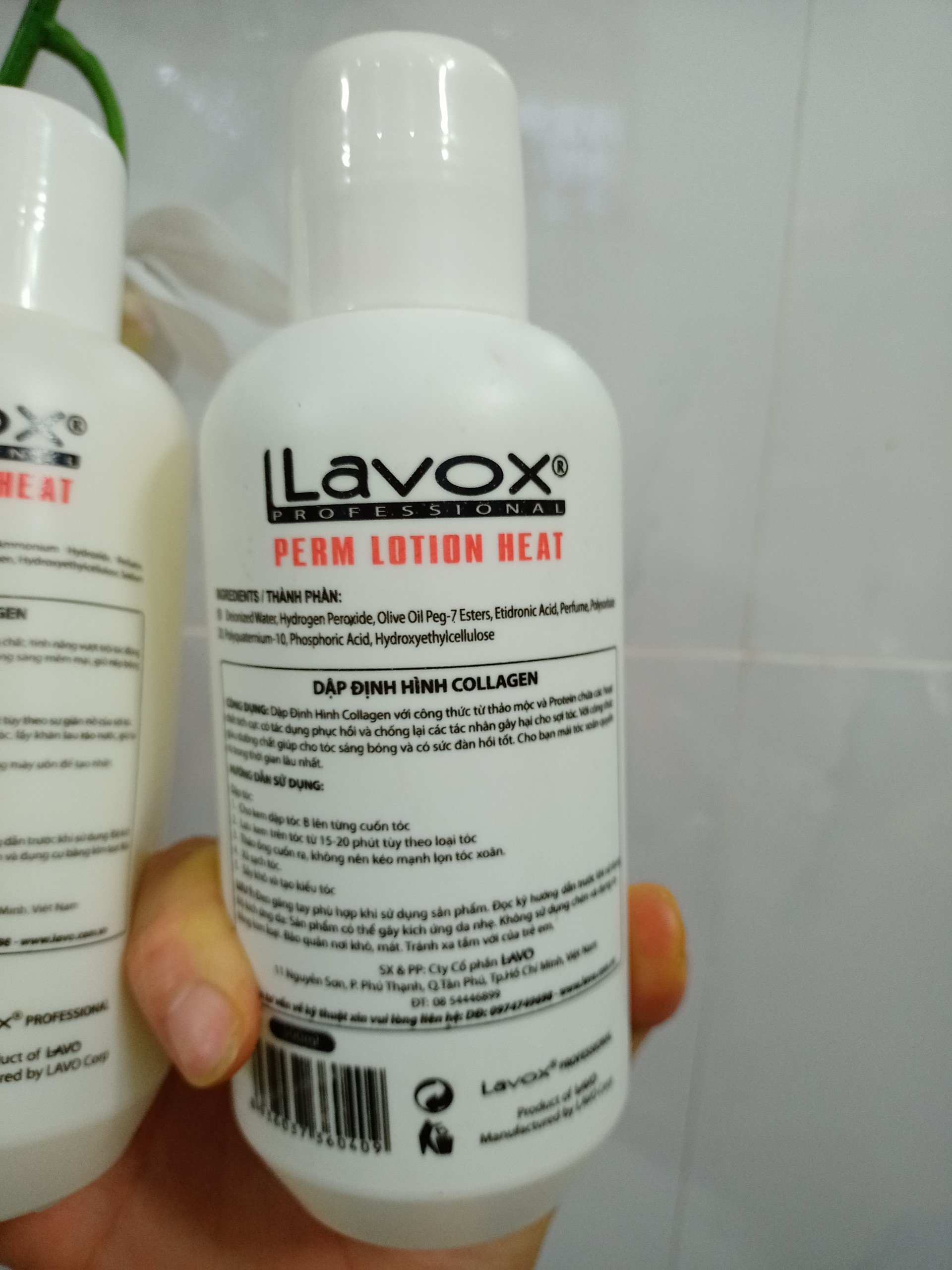 Uốn nóng setting Lavox thể tích 500mlx2 chai