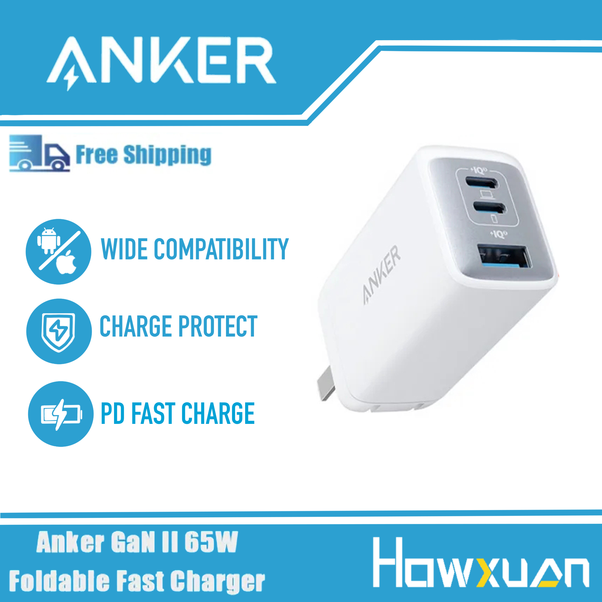 Anker 65W GaN II PPS Fast Charger Adapter