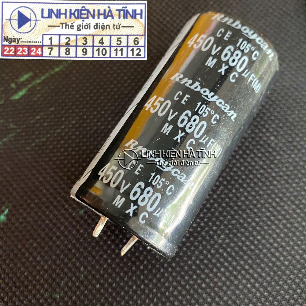 TỤ 680UF 450V tụ nguồn máy hàn 450v 680uf 30X60MM 35x50MM