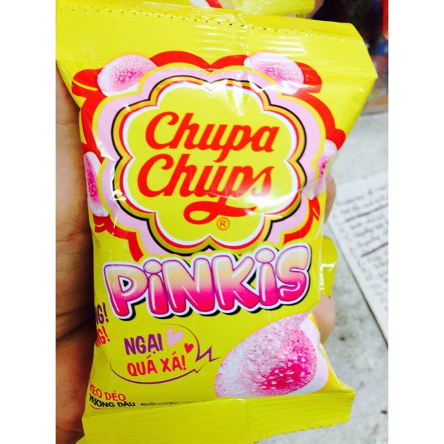 Kẹo dẻo Chupa Chups dẻo Pinkis gói 16 túi