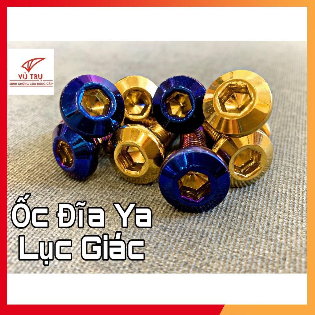 [BAO GIÁ] Ốc đĩa Yamaha lục giác Bộ 4 con - MÀU TITAN