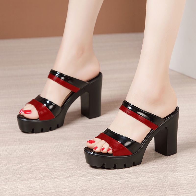 Giày Cao Gót Phối Màu Cao Cấp- CG097