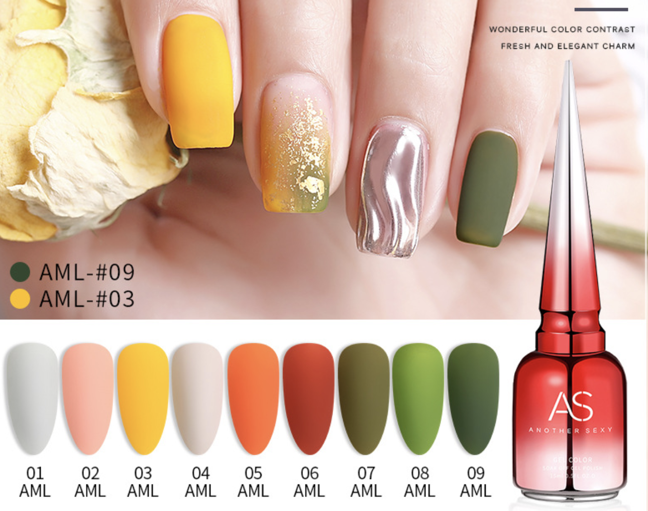 Sơn Gel AS Mã AML 15ml ( Sơn Gel Hơ Máy )