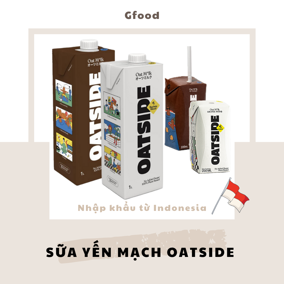 [COMBO] Oatside Sữa Yến Mạch Barista Edition / Socola/ Original/ Deluxe (Hộp 1L, Lốc 3 Hộp 180ml)