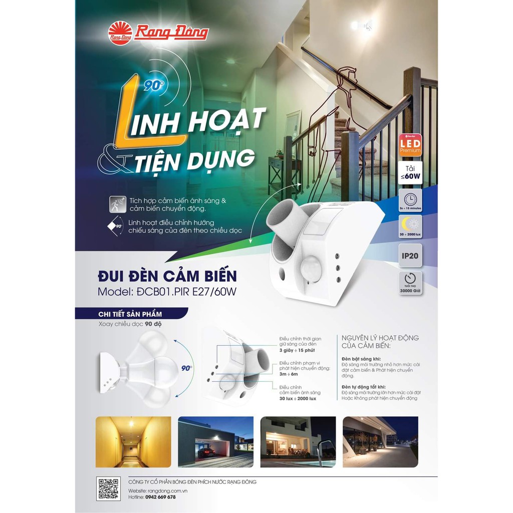 Đui Đèn Cảm Biến Rạng Đông