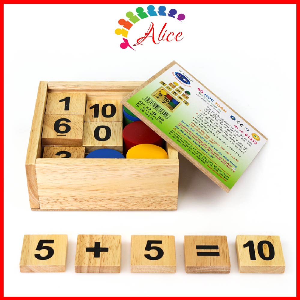Bộ học toán - Đồ chơi gỗ thông minh Winwintoys cho bé