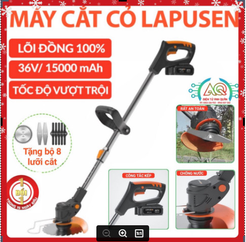🌿 Máy Cắt Cỏ LAPUSEN Công nghệ ĐỨC - MÁY CẮT CỎ 2 PIN