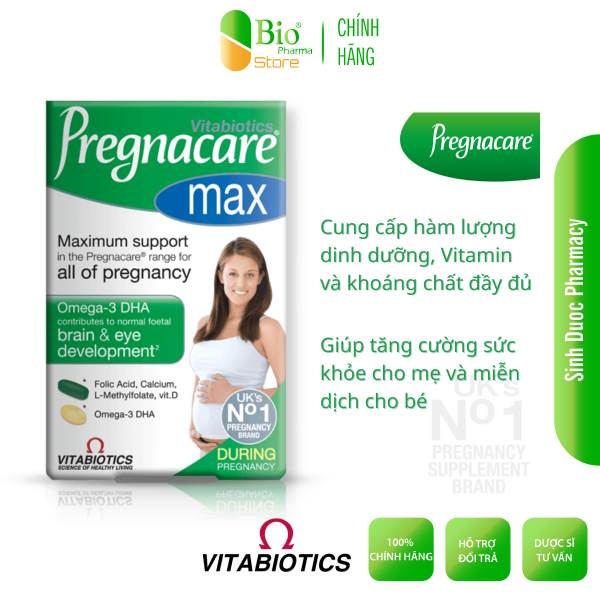 TPBVSK Pregnacare - Pregnacare Max (Hộp 84 viên) - Vitamin Bầu Tổng Hợp