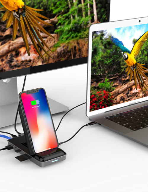 Đế sạc kiêm cổng chuyển HyperDrive 7.5W Wireless Charger Usb-C Hub