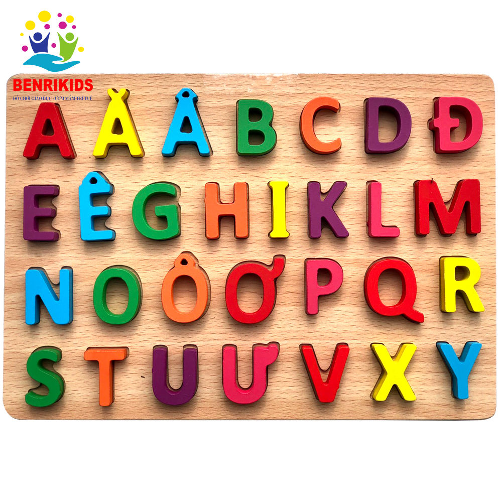 Benrikids English alphabet for 4 years old kids to learn fluency Vietnamese phonics & reading, benrikids educational toy wooden learning alphabet for babies to develop their creativity