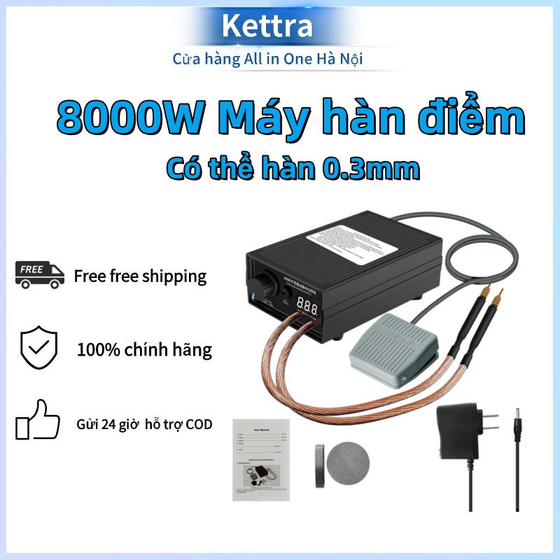 8000W Máy hàn điểm công suất cao  Hiển thị kỹ thuật số Máy hàn điểm đường phố xung kép thông minh cho ăn tấm niken có thể hàn 0.1-0,3mm
