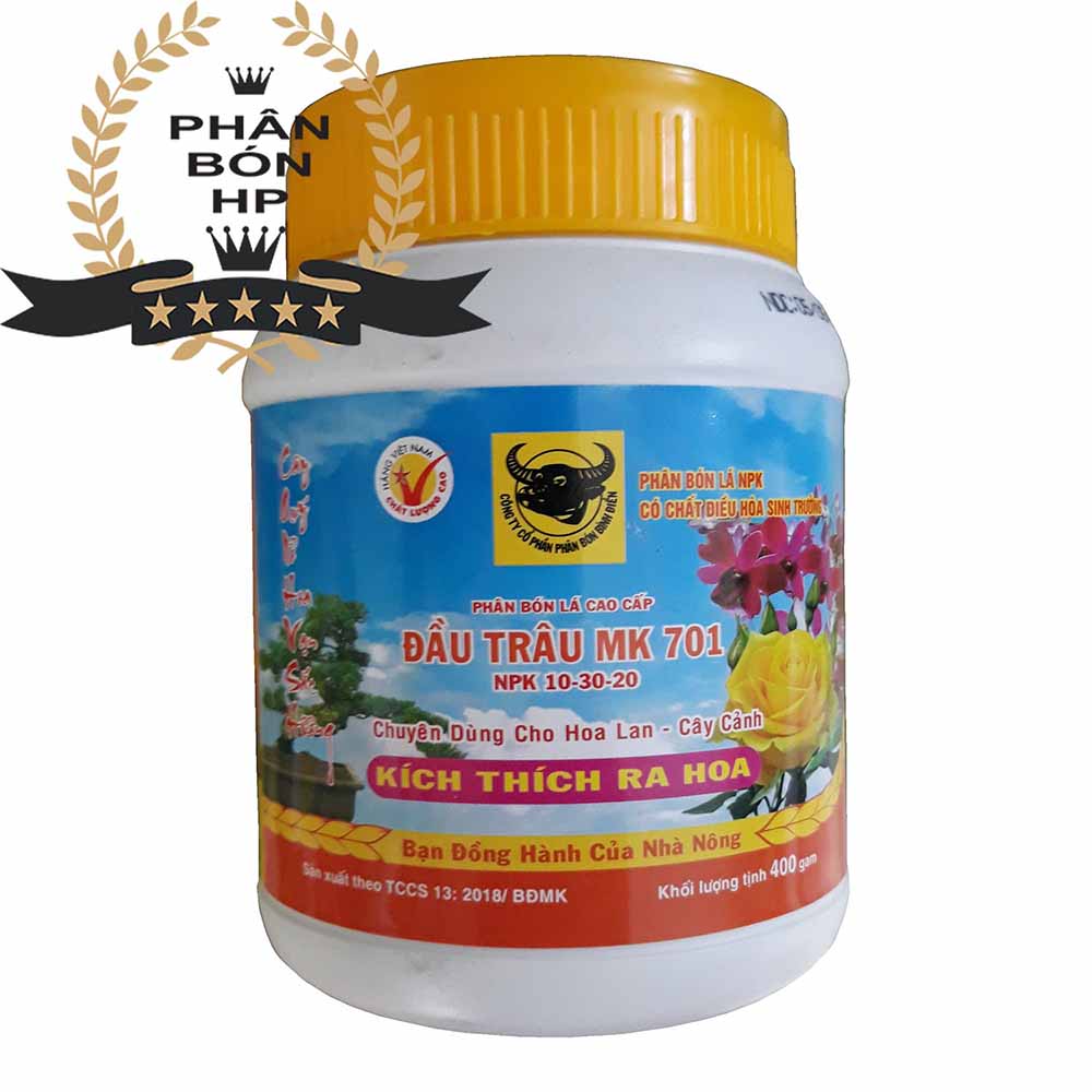 Phân Bón Lá Đầu Trâu MK 701 (NPK 10-30-20) Hũ 100g Kích Thích Ra Hoa Cho Hoa Lan - Cây Kiểng